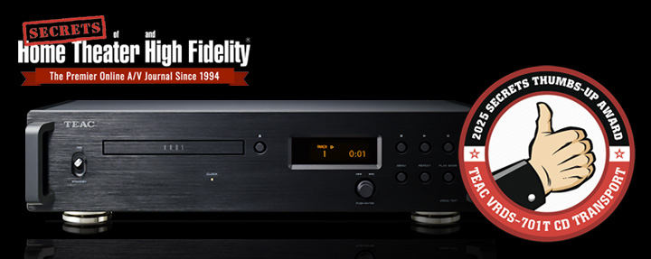 VRDS-701TがSECRETS Best of Awards 2025・CDトランスポート部門にてThumbs-up Awardを受賞