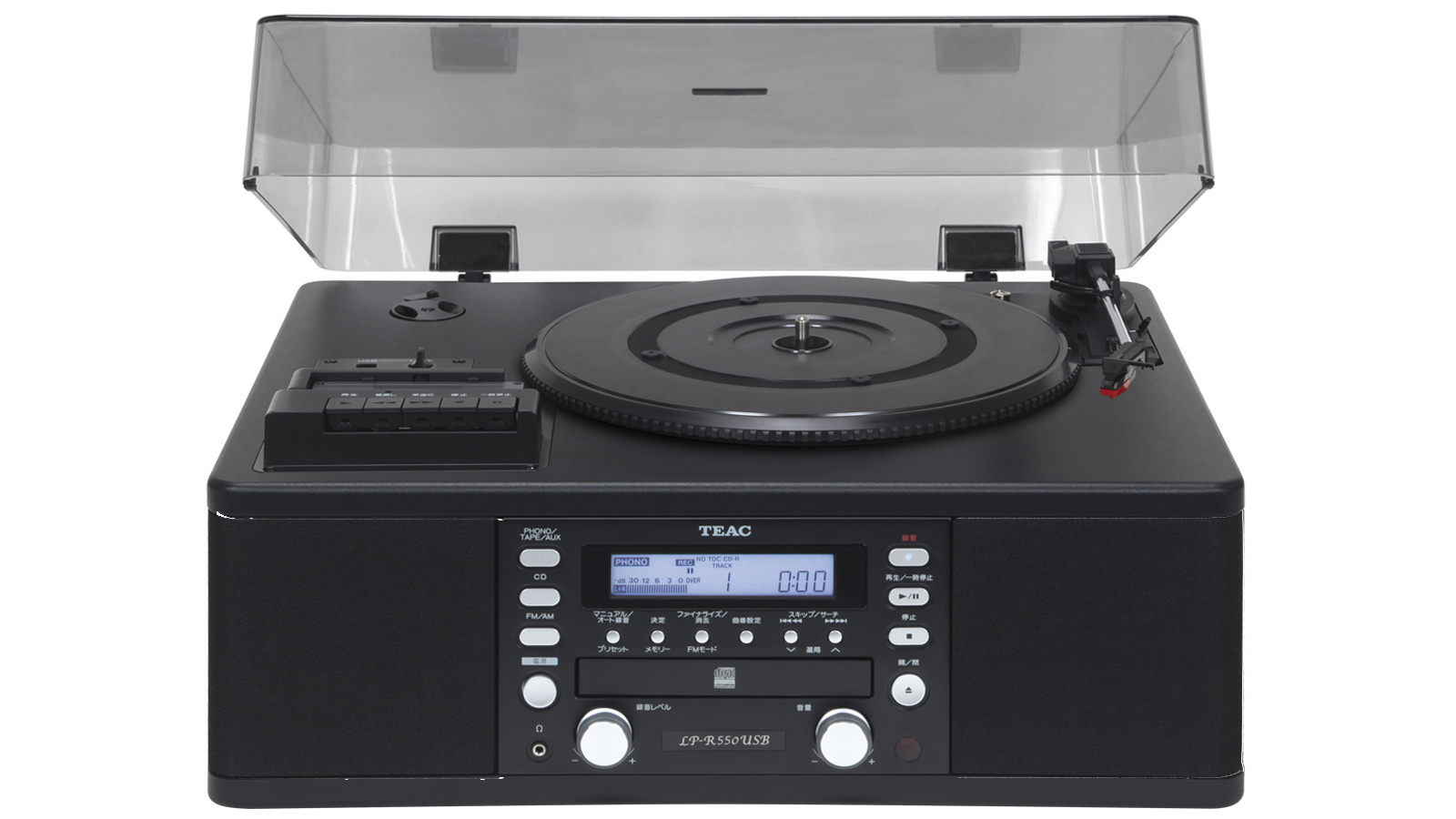 SECオンラインTEAC CDレコーダー ターンテーブル カセットプレーヤー付 LP-R550USB-B オーディオコンポーネント