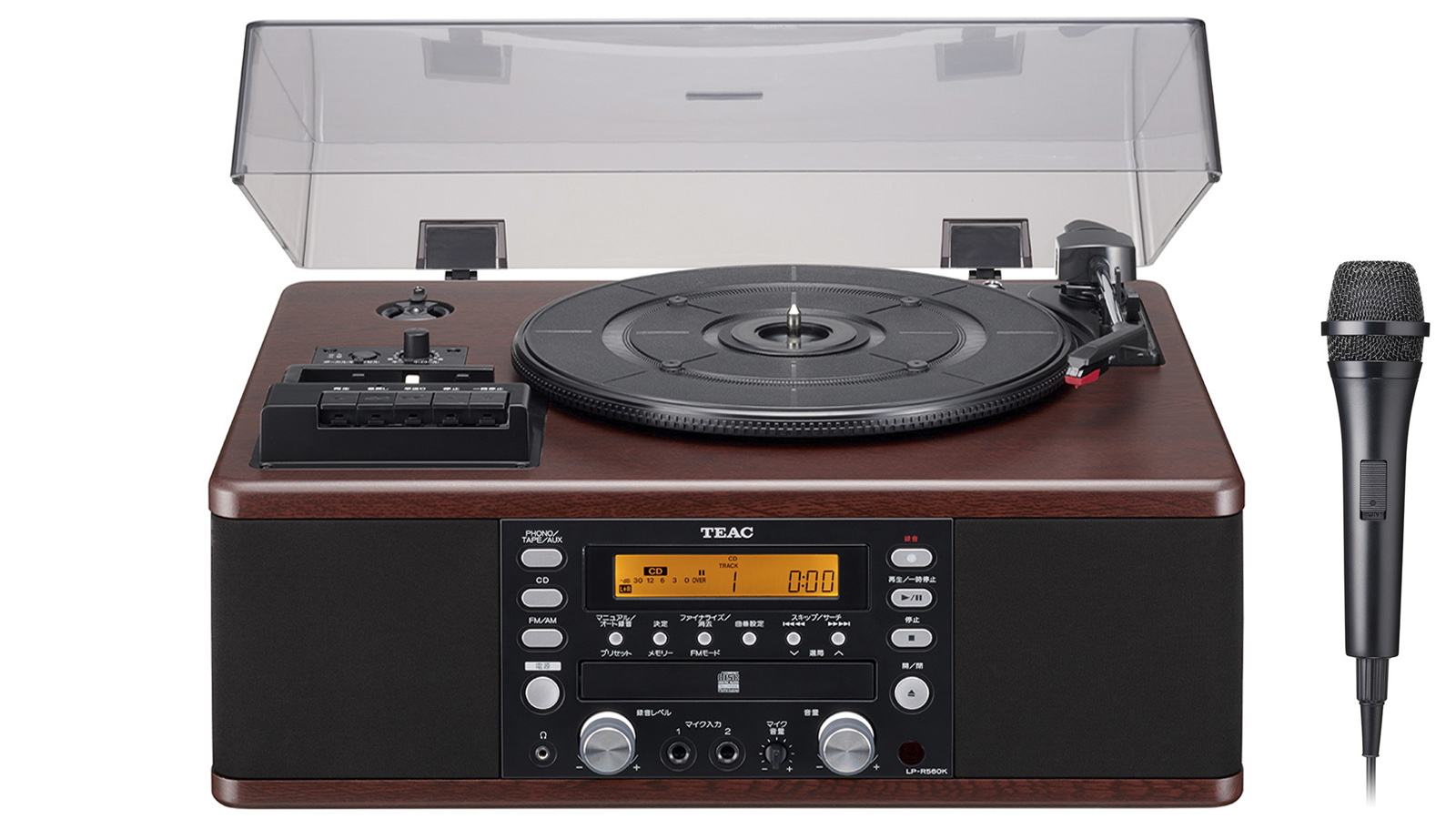 TEAC LP-R500 ターンテーブル、カセット付きCDレコーダー - オーディオ機器