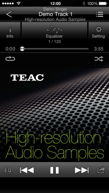 TEAC HR Audio Player for iOS/Android